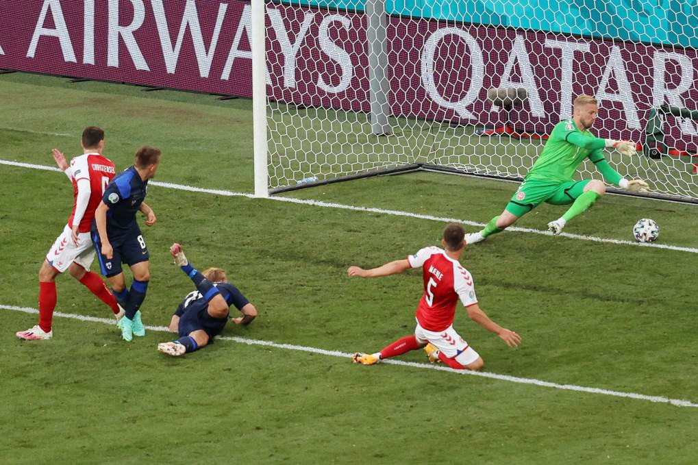 Trận đấu nối lại, Đan Mạch thất thủ 0-1 trước Phần Lan